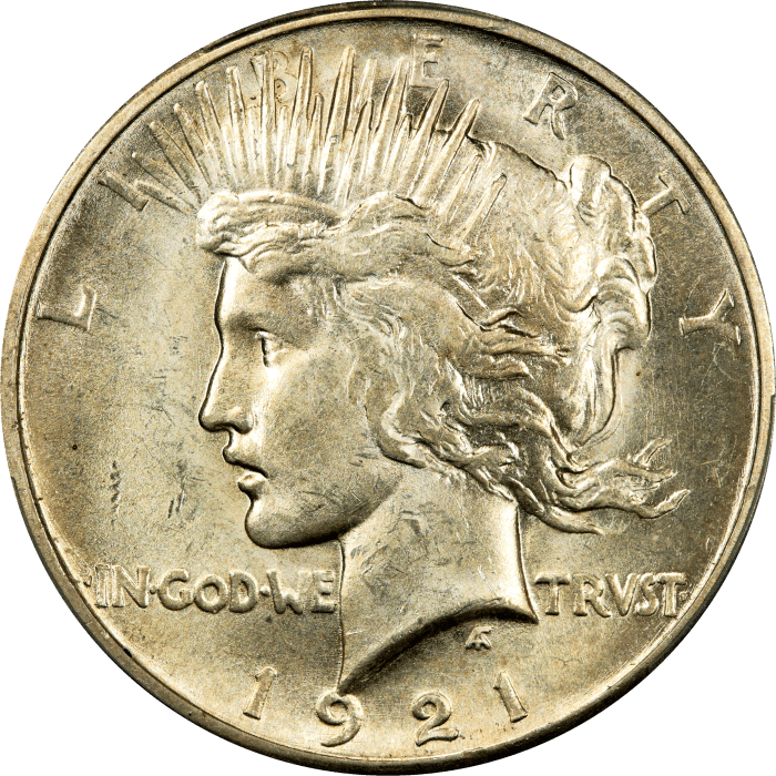 1921 High Relief Peace Dollar ($1) Obverse Image