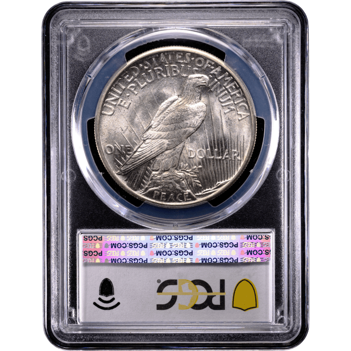 1921 High Relief Peace Dollar ($1) SLAB Image