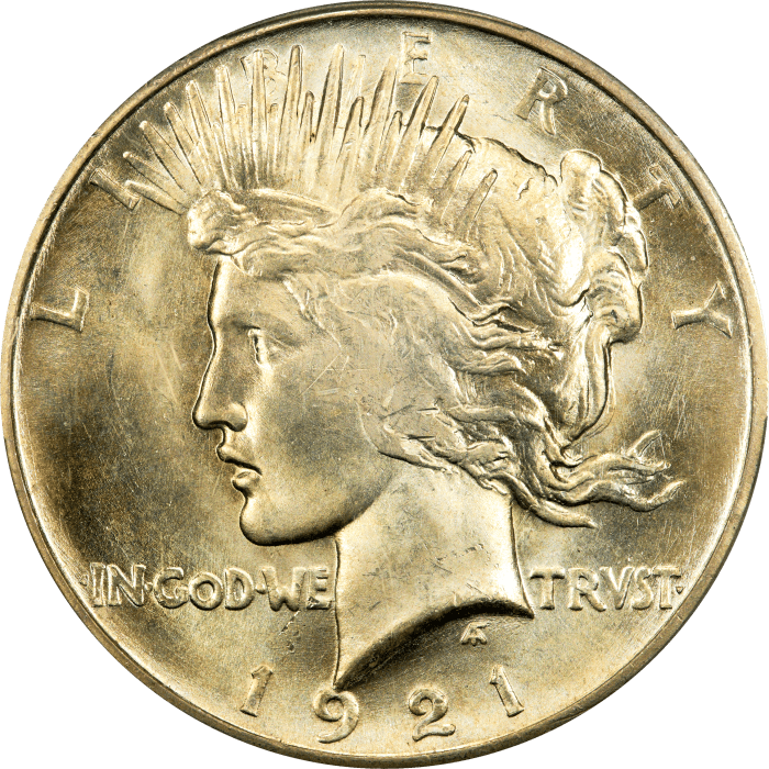1921 High Relief Peace Dollar ($1) Obverse Image