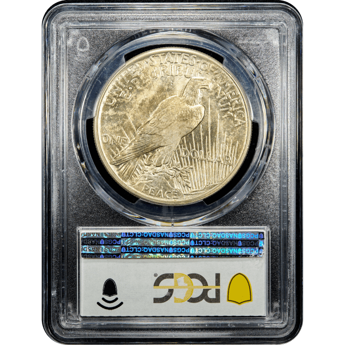 1921 High Relief Peace Dollar ($1) Reverse Slab Image