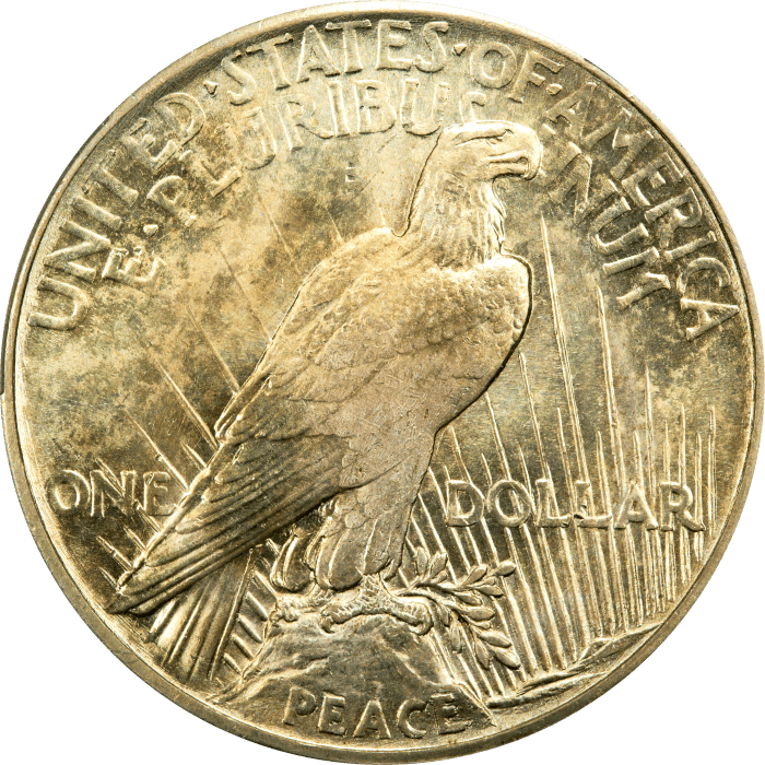 1921 High Relief Peace Dollar ($1) Reverse Image