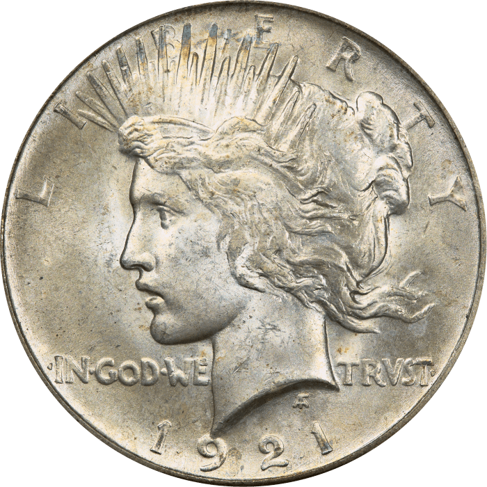 1921 High Relief Peace Dollar ($1) Obverse Image