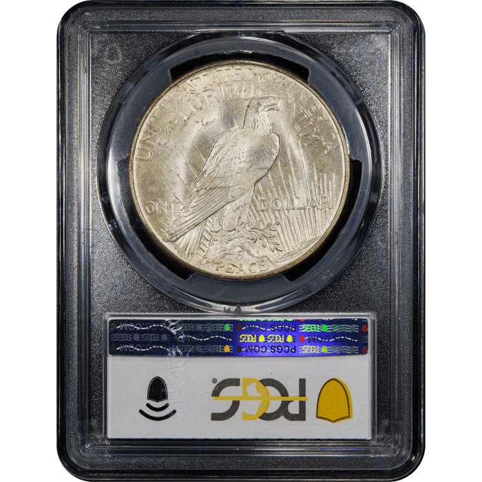1921 High Relief Peace Dollar ($1) Reverse Slab Image