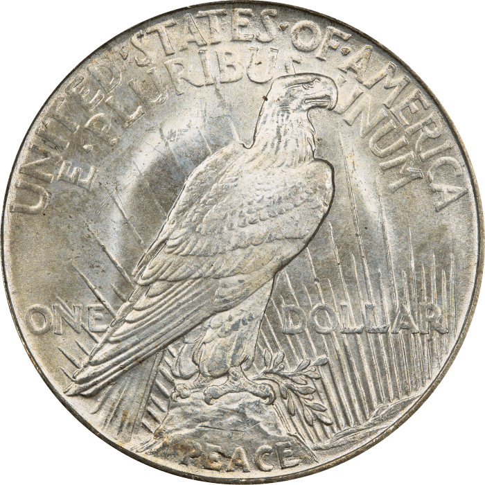 1921 High Relief Peace Dollar ($1) Reverse Image