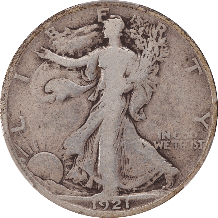 1921-S Walking Liberty Half Dollar (50c) Obverse Image