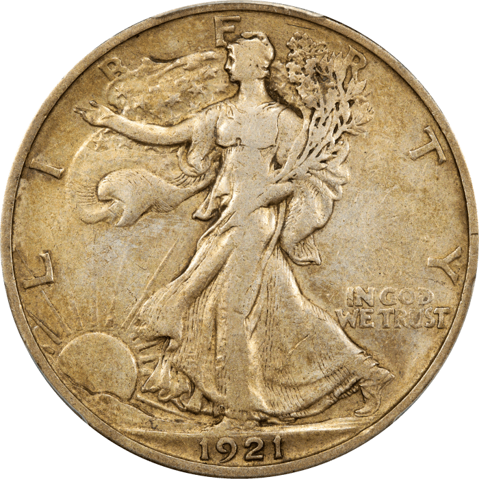 1921-S Walking Liberty Half Dollar (50c) OBVERSE Image