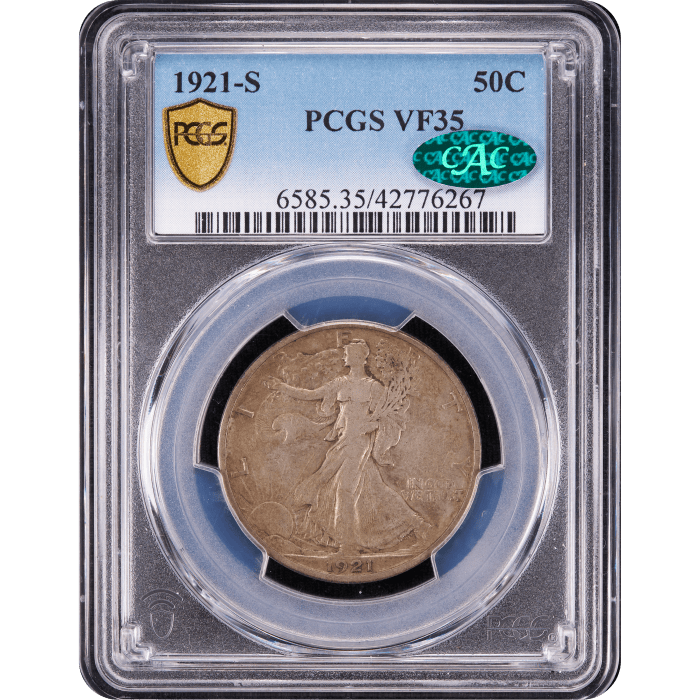1921-S Walking Liberty Half Dollar (50c) Obverse Slab Image