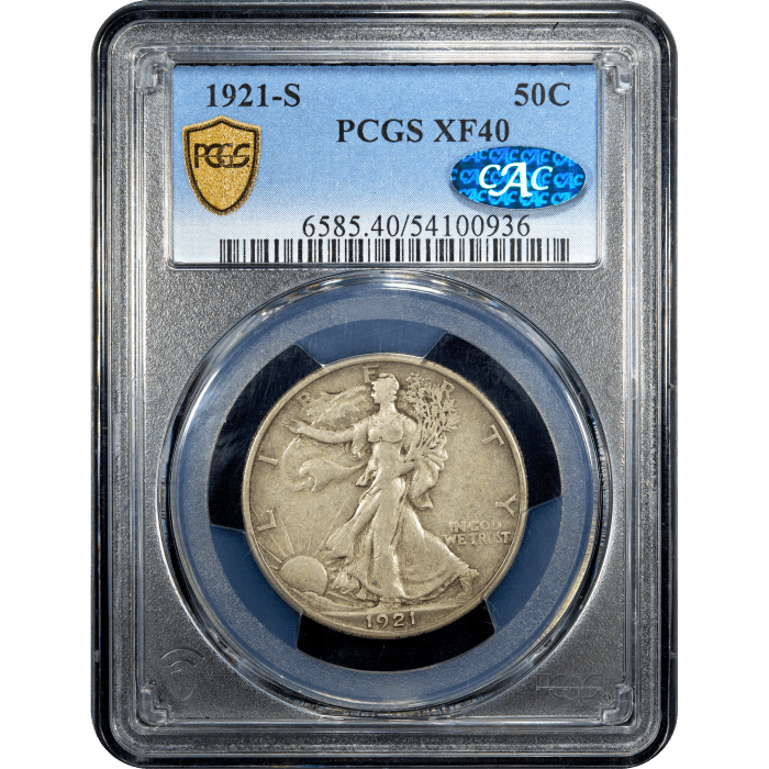1921-S Walking Liberty Half Dollar (50c) SLAB Image