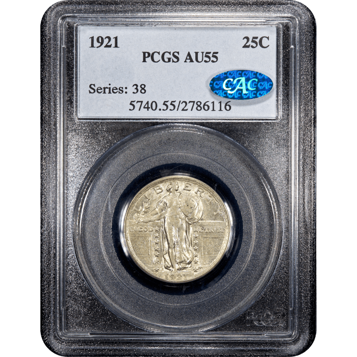 1921 Standing Liberty Quarter (25c) Obverse Slab Image