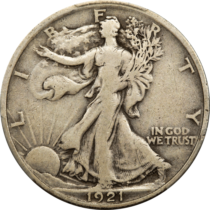 1921 Walking Liberty Half Dollar (50c) Obverse Image