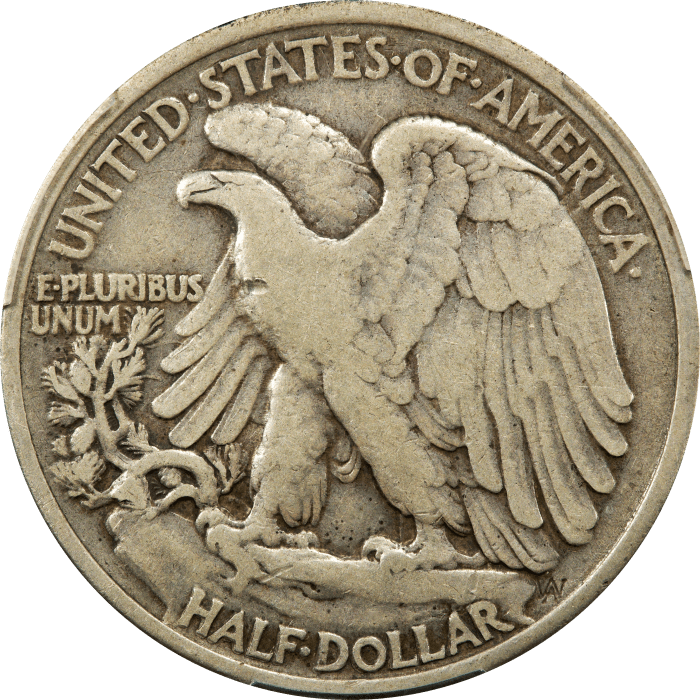 1921 Walking Liberty Half Dollar (50c) Reverse Image