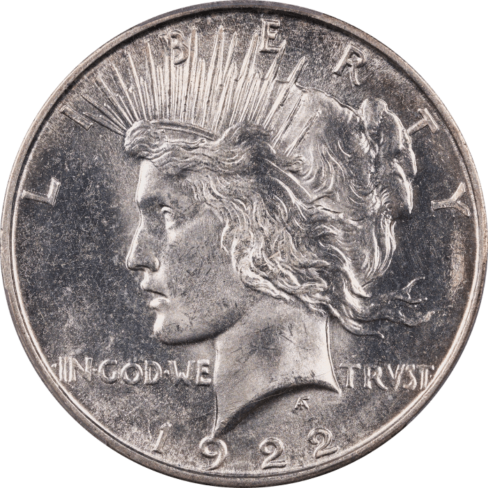 1922-D Peace Dollar ($1) Obverse Image