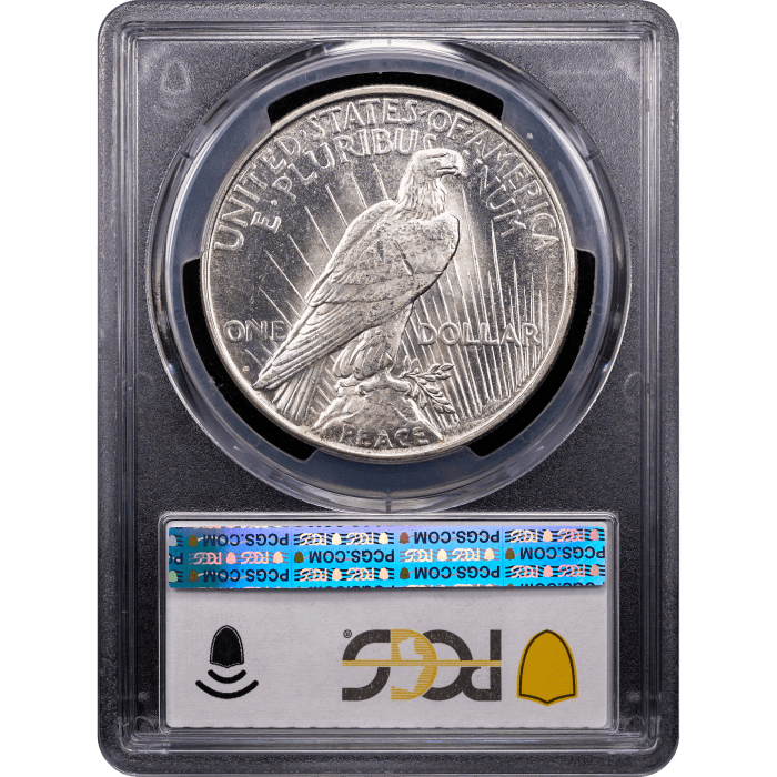 1922-D Peace Dollar ($1) Reverse Slab Image