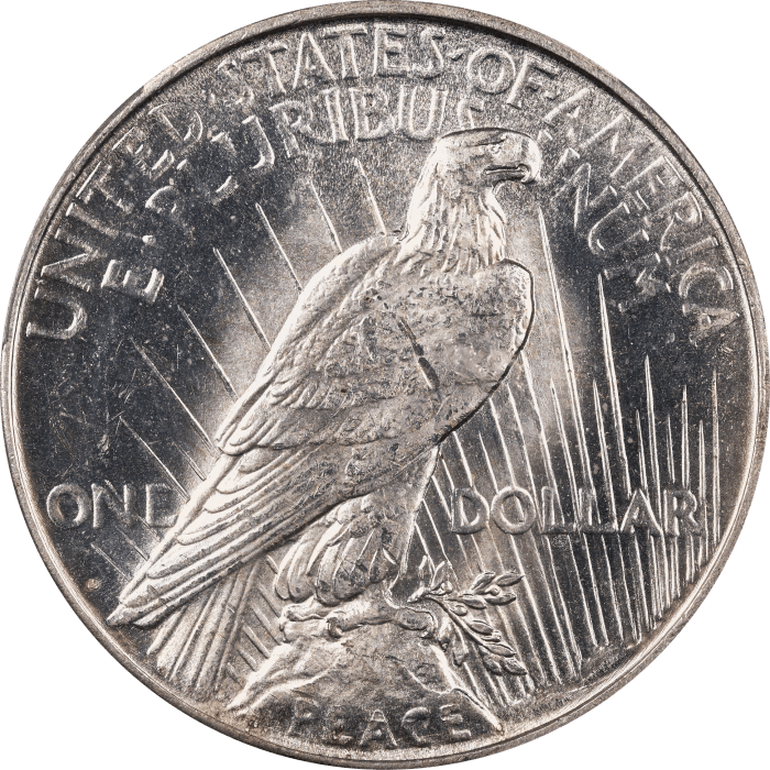 1922-D Peace Dollar ($1) Reverse Image