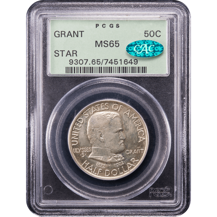 1922 Grant with Star Commemorative Half Dollar (50c) OGH Obverse Slab Image