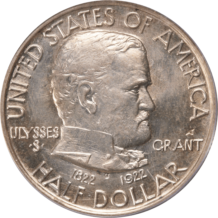 1922 Grant with Star Commemorative Half Dollar (50c) OGH Obverse Image