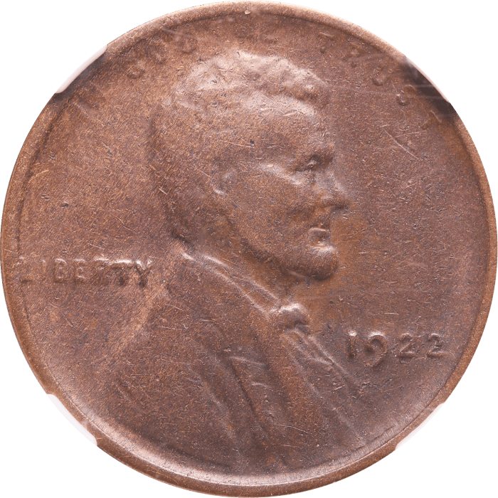 1922 No D Lincoln Cent (1c) Strong Reverse OBVERSE Image