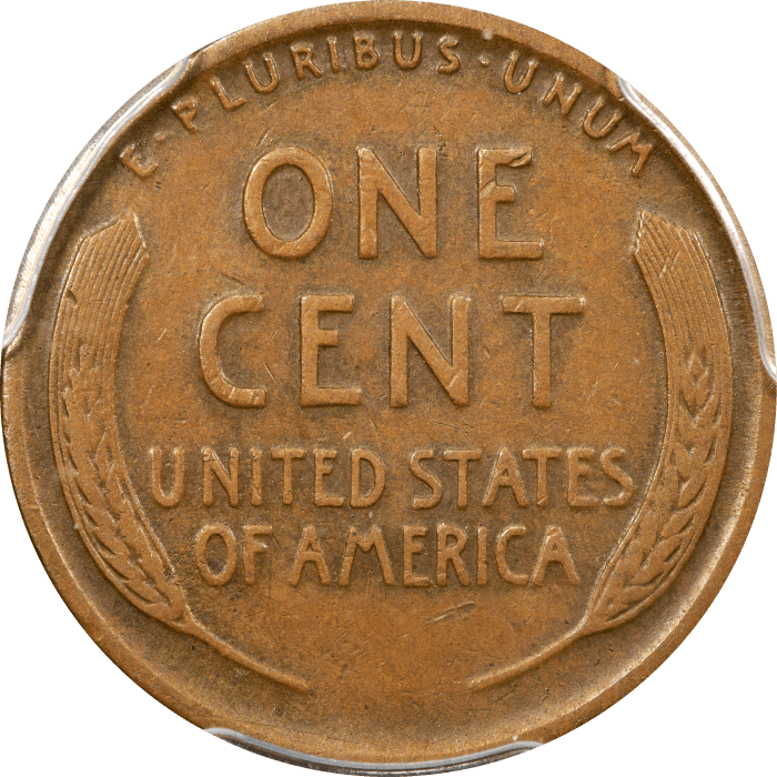 1922 No D Lincoln Cent (1c) Strong Reverse Reverse Image