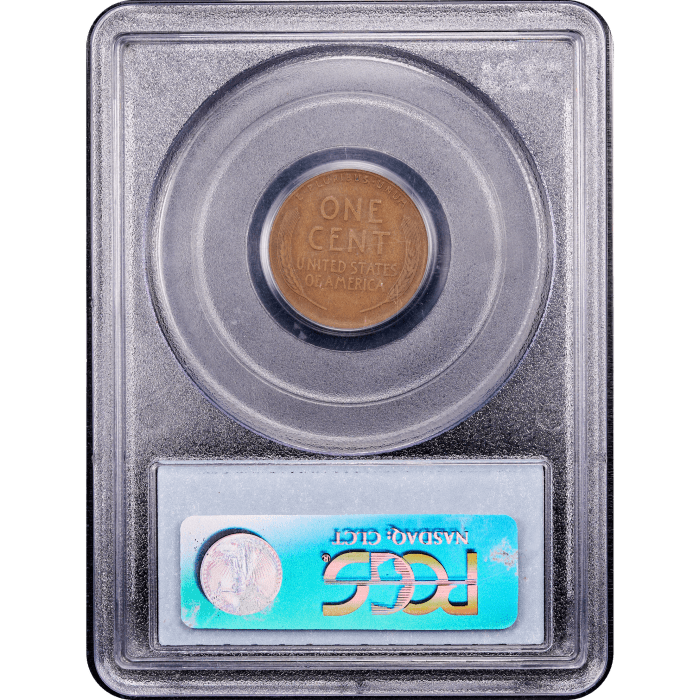 1922 No D Lincoln Cent (1c) Strong Reverse Reverse Slab Image