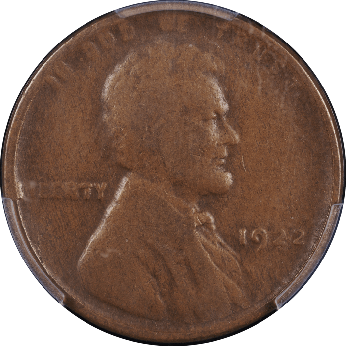 1922 No D Lincoln Cent (1c) Strong Reverse OBVERSE Image