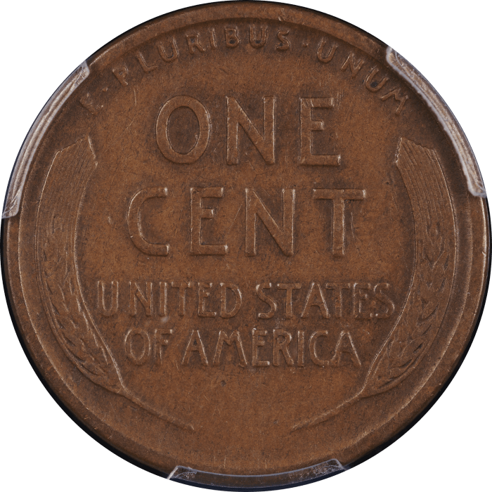1922 No D Lincoln Cent (1c) Strong Reverse REVERSE Image