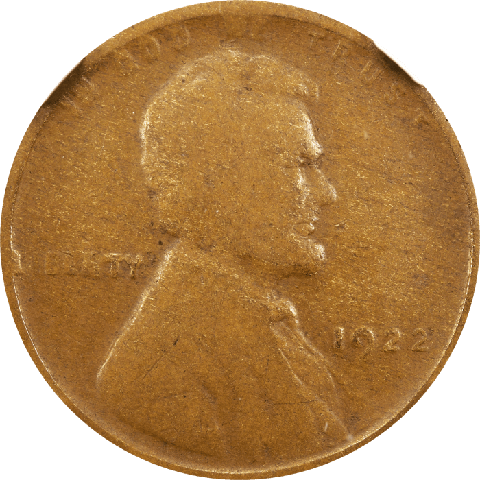 1922 No D Strong Reverse Lincoln Cent (1c) Obverse Image