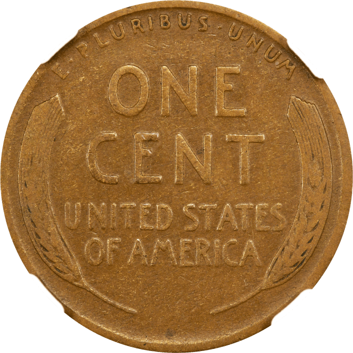 1922 No D Strong Reverse Lincoln Cent (1c) Reverse Image