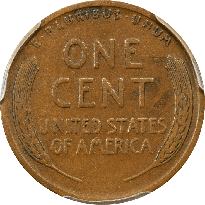 1922 No D Strong Reverse Lincoln Cent (1c) Reverse Image