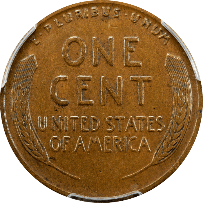 1922 No D Strong Reverse Lincoln Cent (1c) Reverse Image