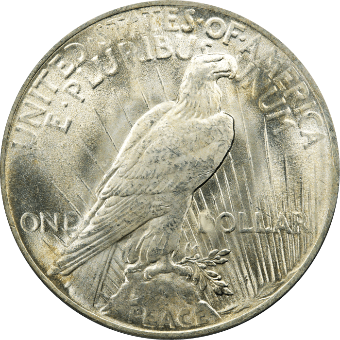1922 Peace Dollar ($1) Reverse Image