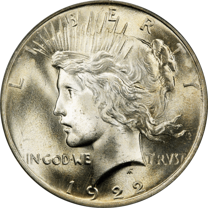 1922 Peace Dollar ($1) Obverse Image