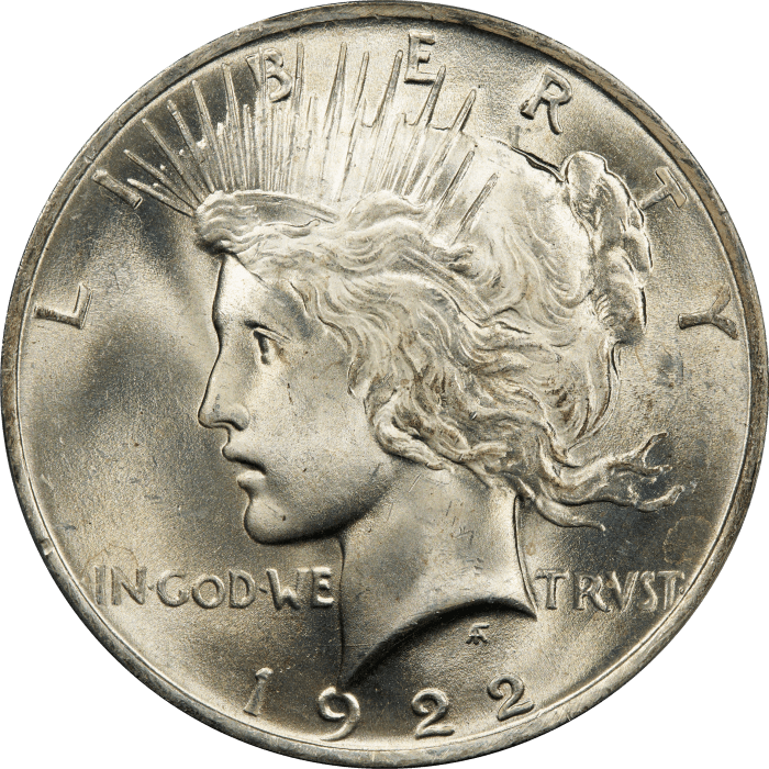 1922 Peace Dollar ($1) Obverse Image