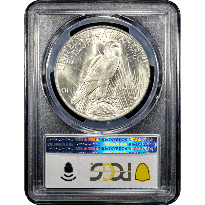 1922 Peace Dollar ($1) Reverse Slab Image