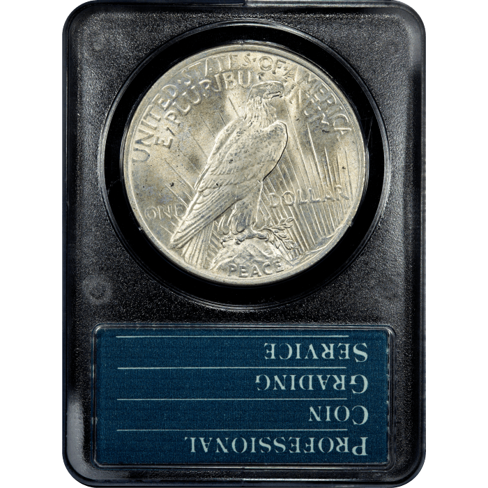 1922 Peace Dollar ($1) Rattler Reverse Slab Image