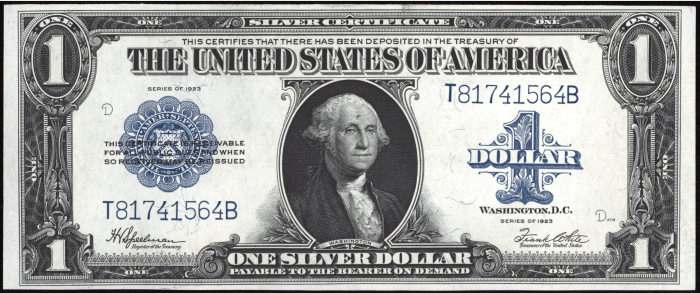 1923 $1 Silver Certificate Obverse Image