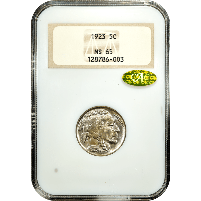 1923 Buffalo Nickel (5c) SLAB Image