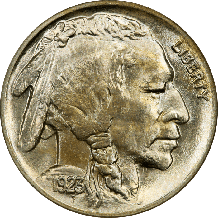 1923 Buffalo Nickel (5c) OBVERSE Image