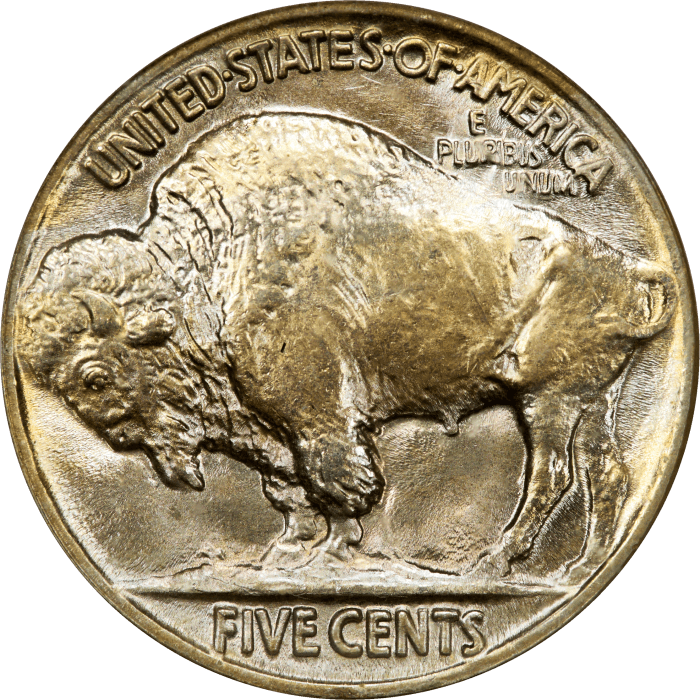 1923 Buffalo Nickel (5c) REVERSE Image
