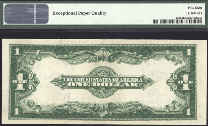 1923 Horseblanket $1 Silver Certificate Reverse Image