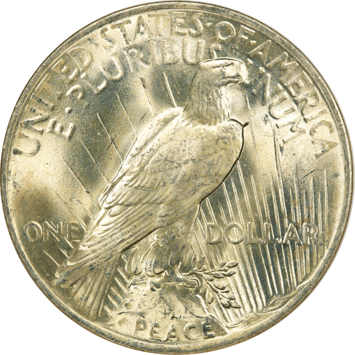 1923 Peace Dollar ($1) Reverse Image