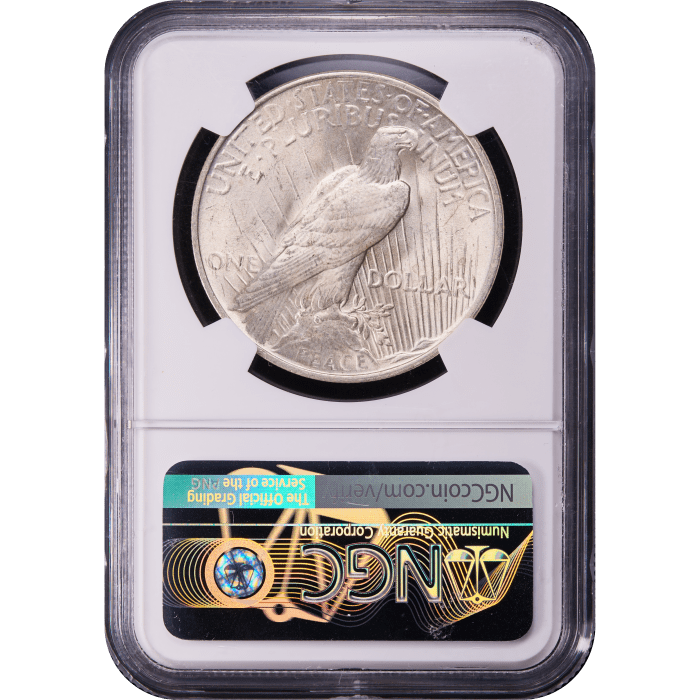 1923 Peace Dollar ($1) Reverse Slab Image