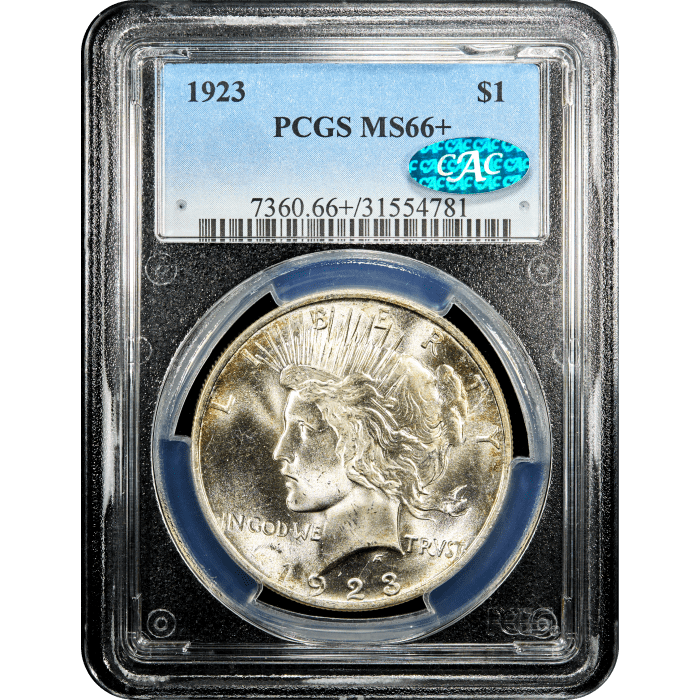 1923 Peace Dollar ($1) Obverse Slab Image