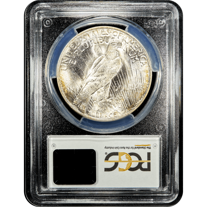 1923 Peace Dollar ($1) Reverse Slab Image