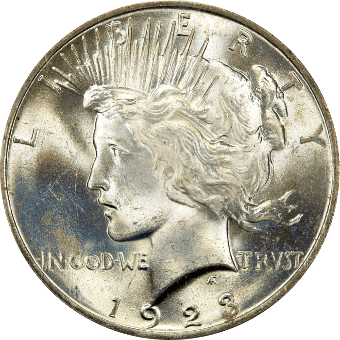 1923 Peace Dollar ($1) Rattler Obverse Image