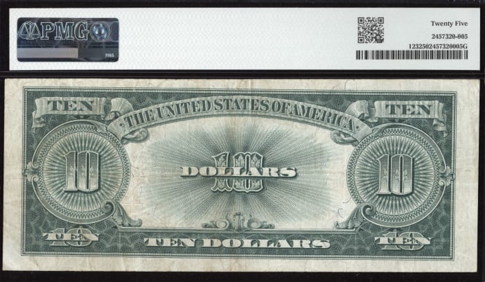 1923 Poker Chip $10 Legal Tender Reverse Image