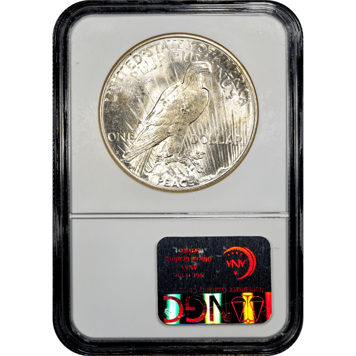 1923-S Peace Dollar ($1) Reverse Slab Image