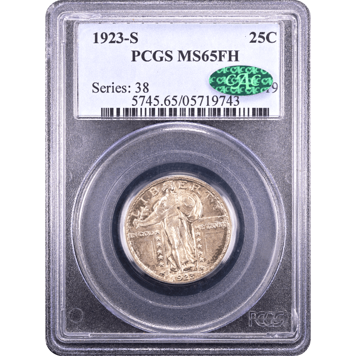 1923-S Standing Liberty Quarter (25c) Obverse Slab Image