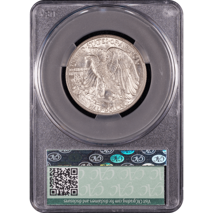 1923-S Walking Liberty Half (50c) Reverse Slab Image