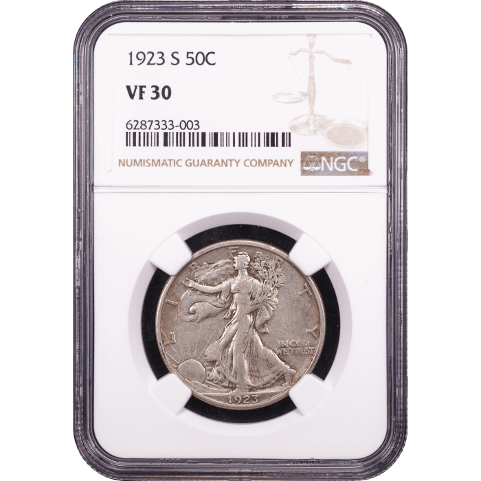 1923-S Walking Liberty Half (50c) Obverse Slab Image