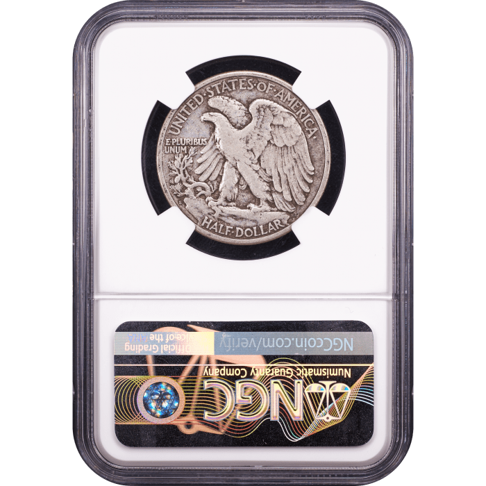 1923-S Walking Liberty Half (50c) Reverse Slab Image